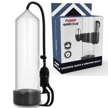 Pompa per il Pene Pump Addicted con Vibratore - Migliora Erezioni e Dimensioni